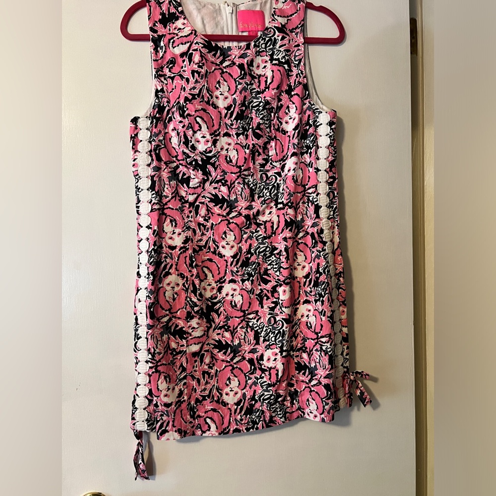 Lilly Pulitzer Mila Shift Dress Hangin with My Boo 10 Pandas 60th Anniversary